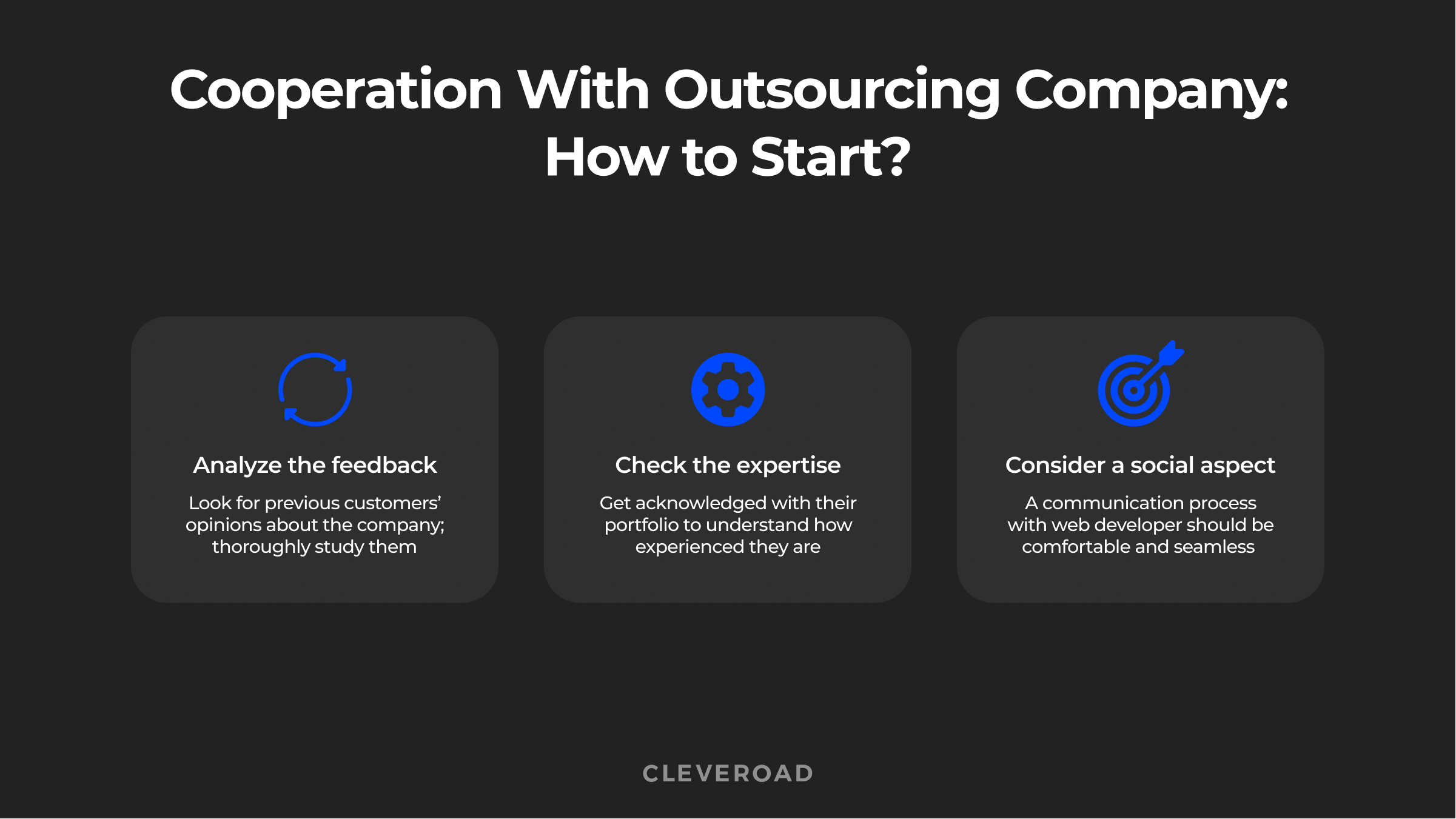 cooperation steps for cooperation with outsourcing company