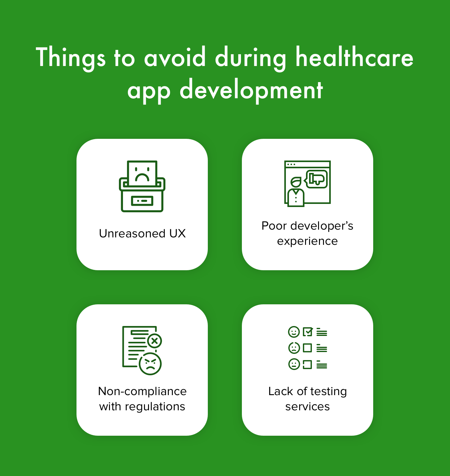 healthcare app weak sides