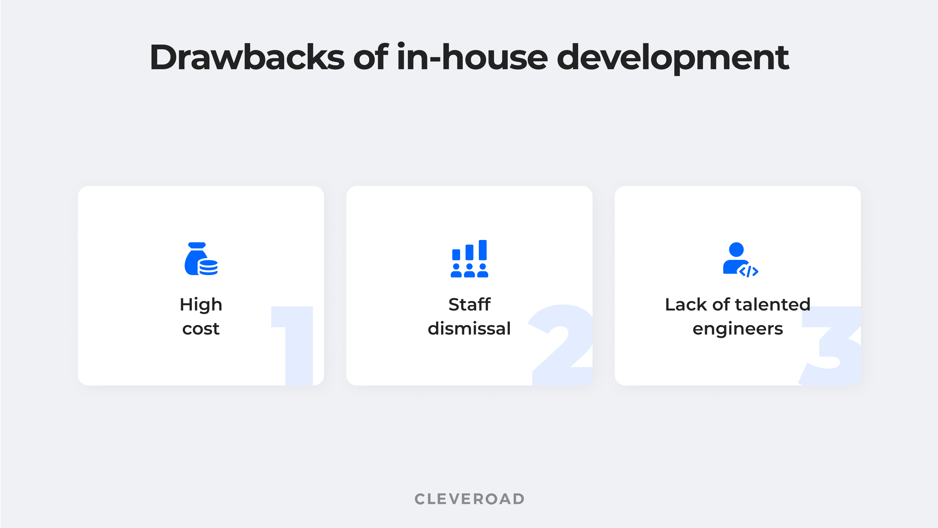 Cons of in-house development