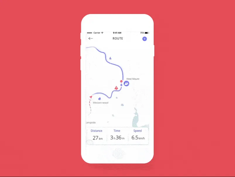 Travel app design concept