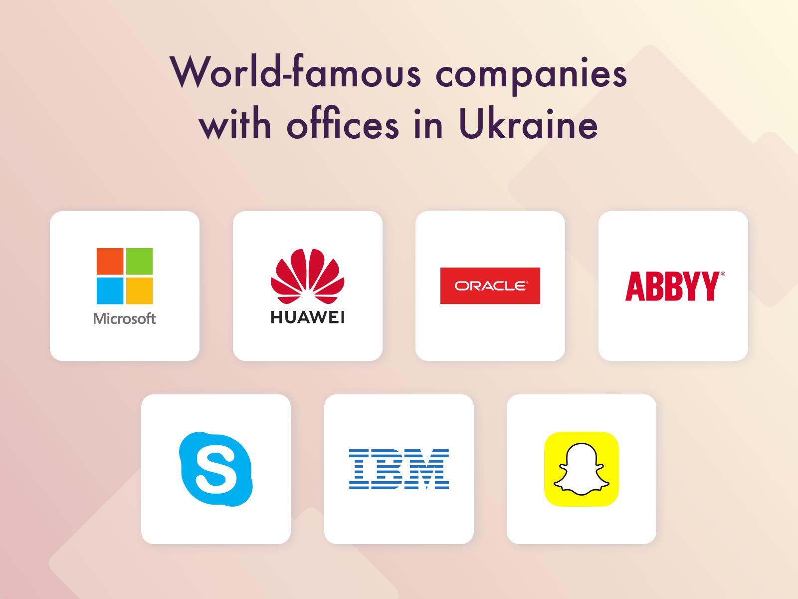 Famous companies with offices in Ukraine