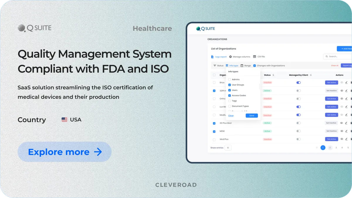 QSuite Quality Management System interface