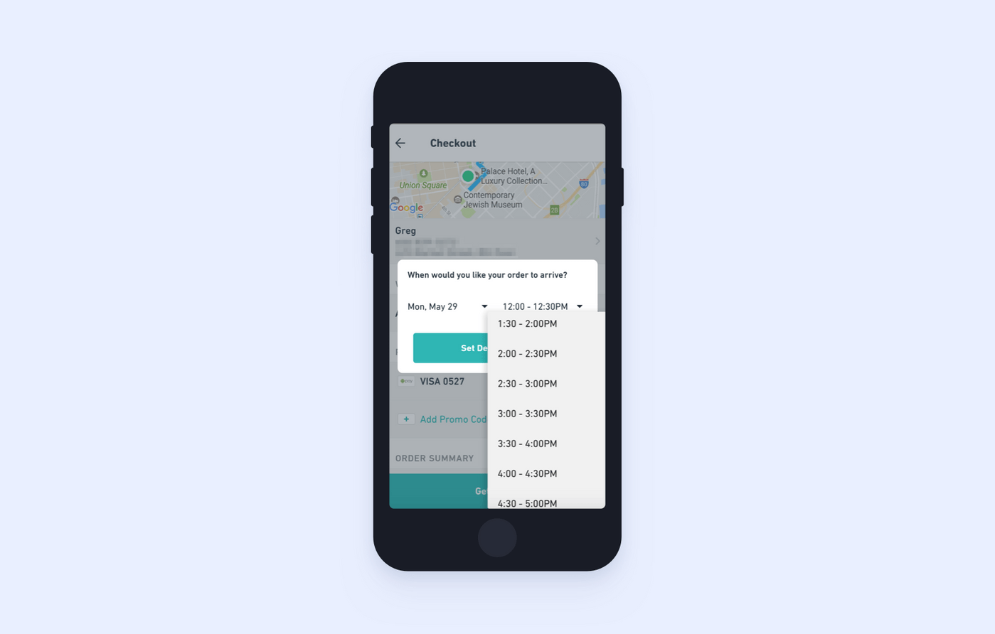 Postmates schedule delivery