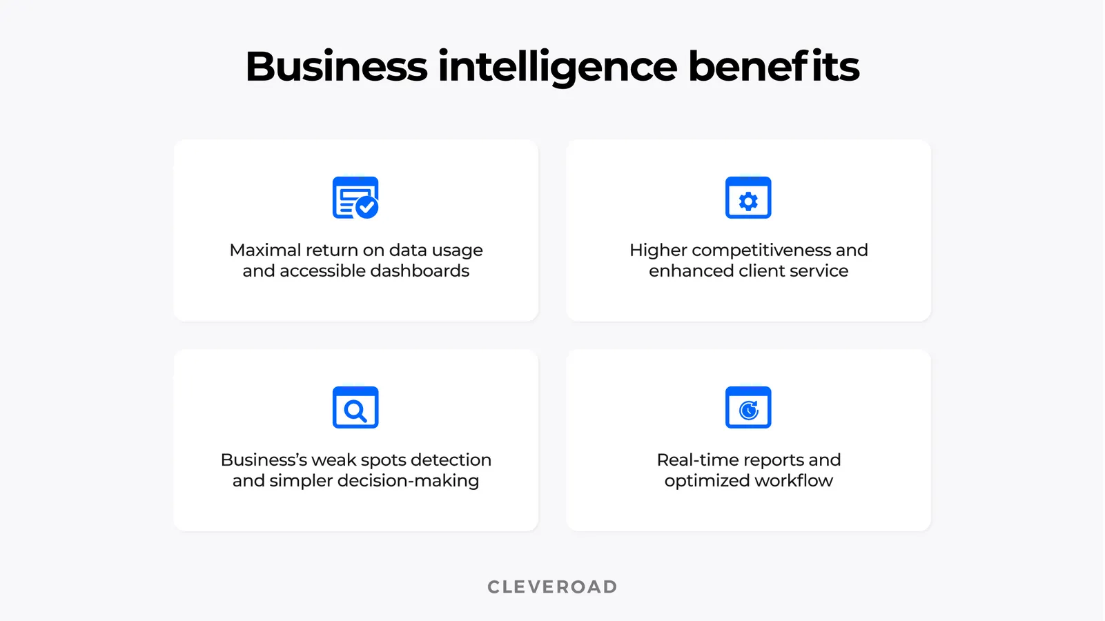 Advantages of the BI software