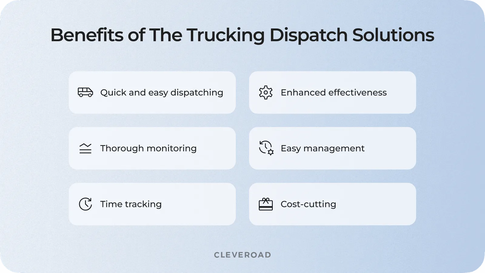 Typical benefits of the transportation dispatch software