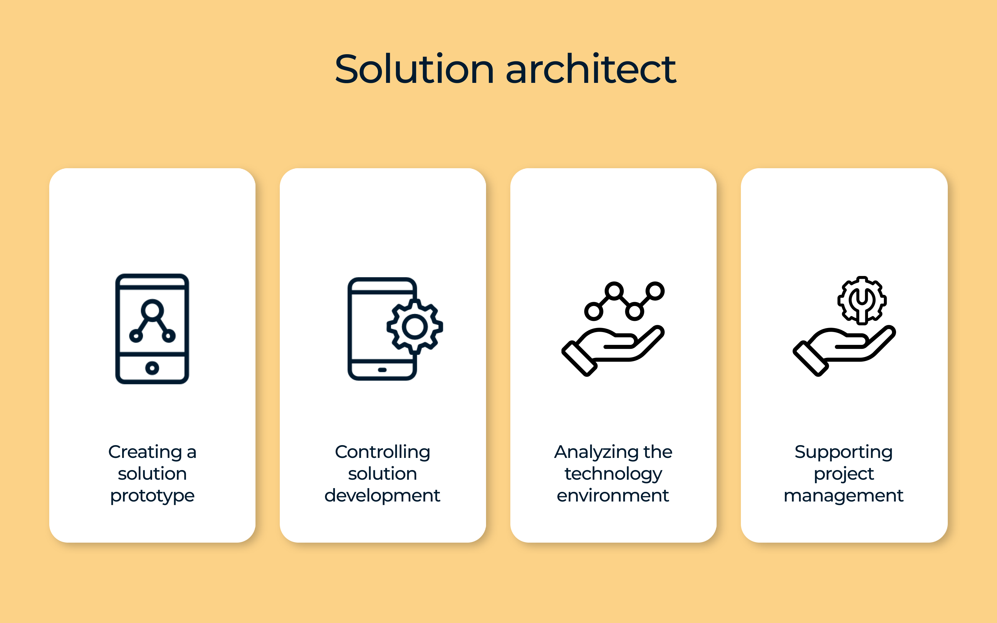 Role of solution architect in website development team structure