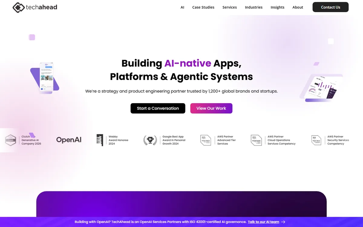 TechAhead mobile app development company in the USA