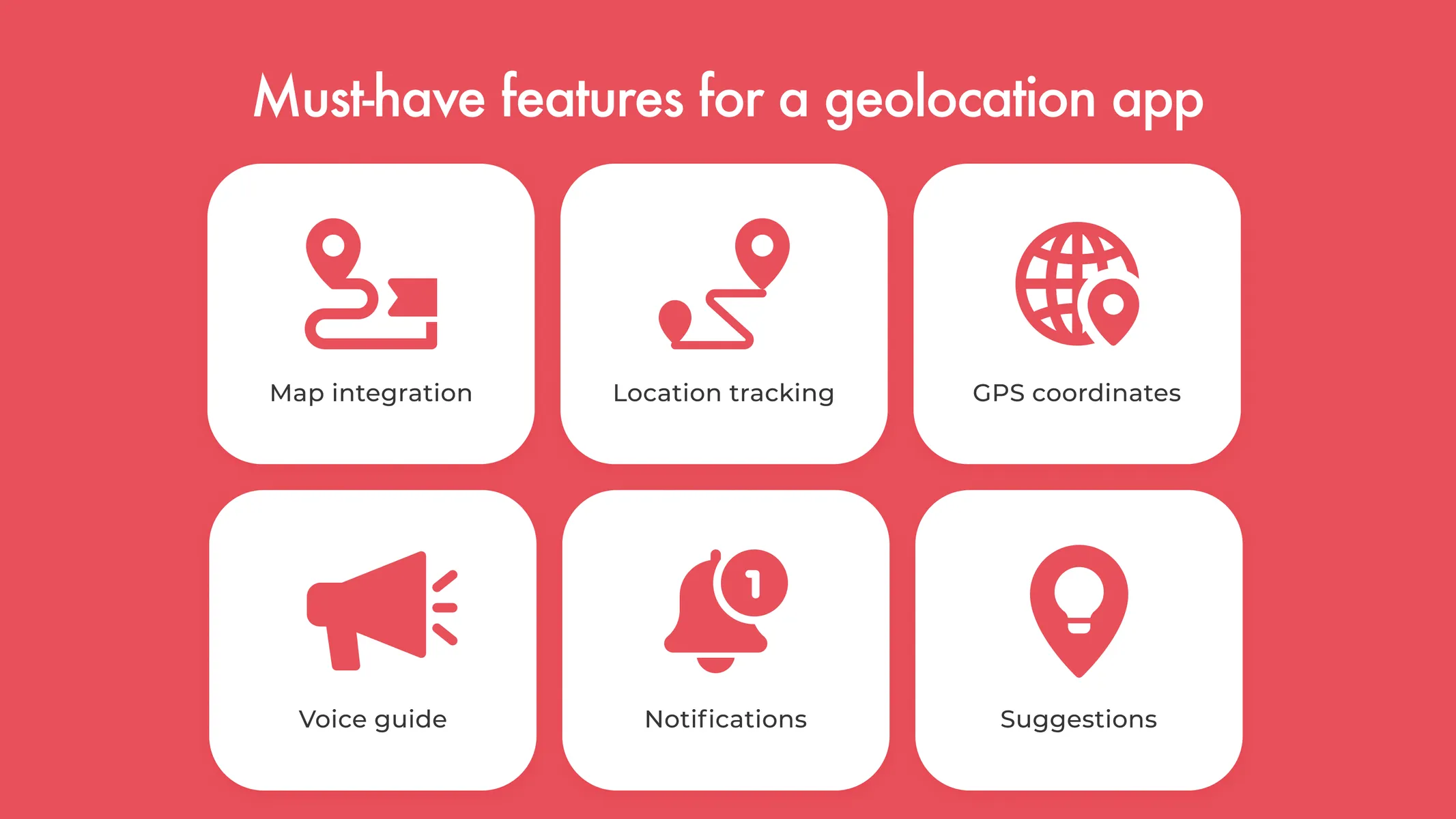 Core features of locatin-based app