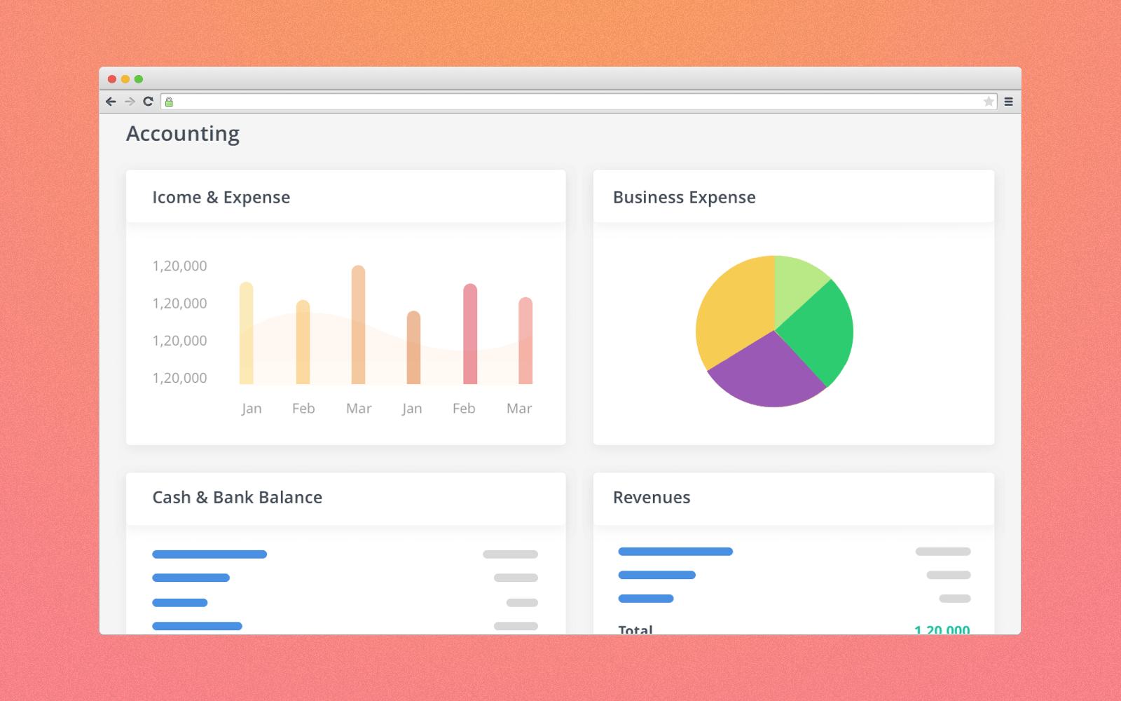 Creating graphics in accounting software