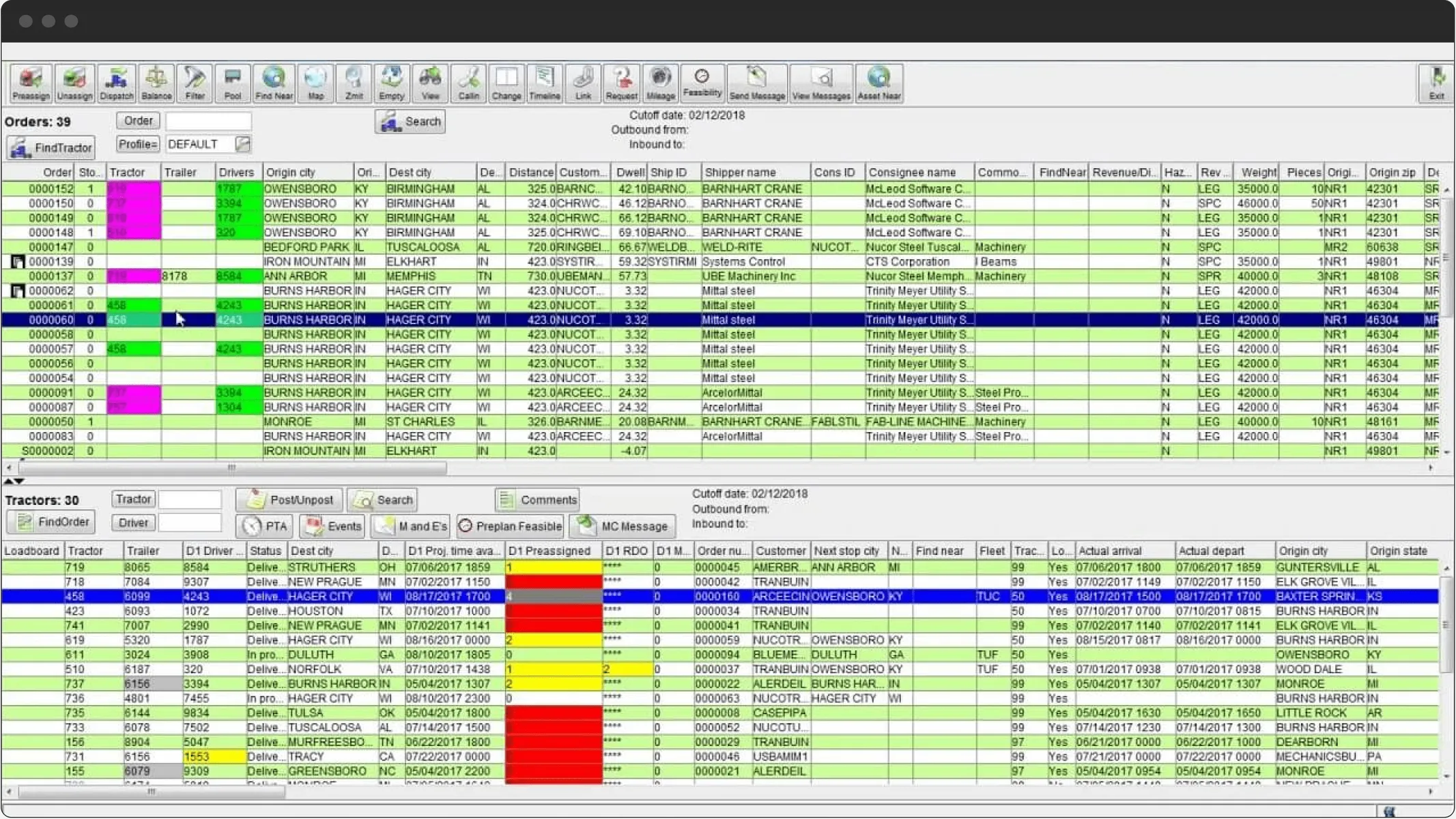 McLeod working interface