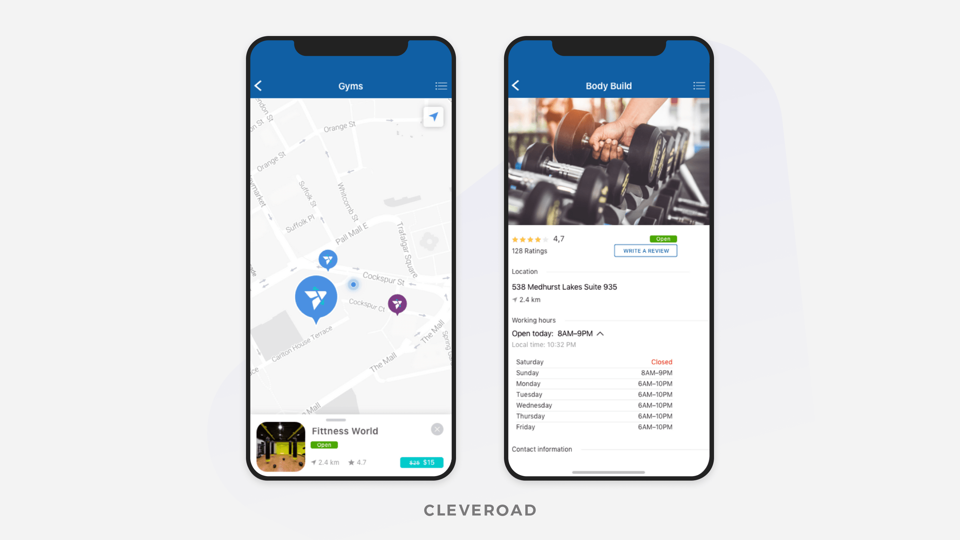 TrainAway app developed by Cleveroad