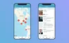 Screens with a list of broadcasts in Periscope