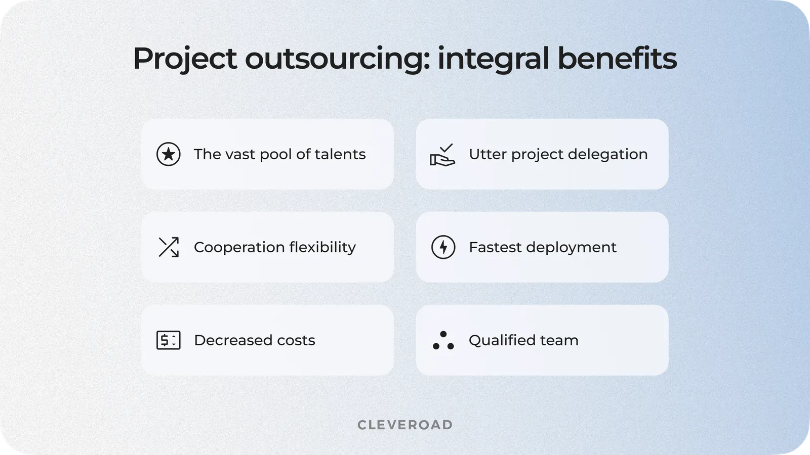 Core values of outsourcing