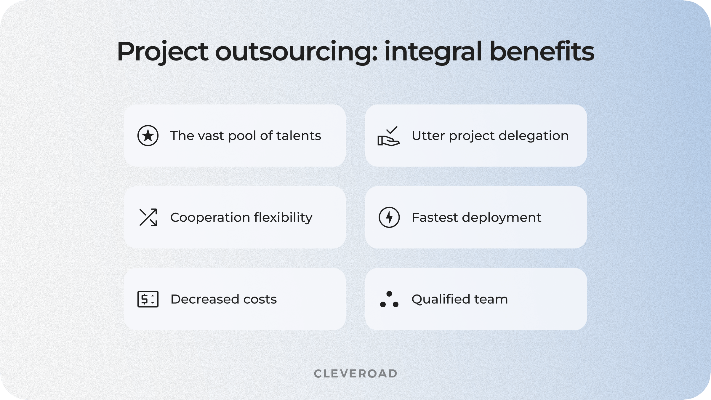 Core values of outsourcing