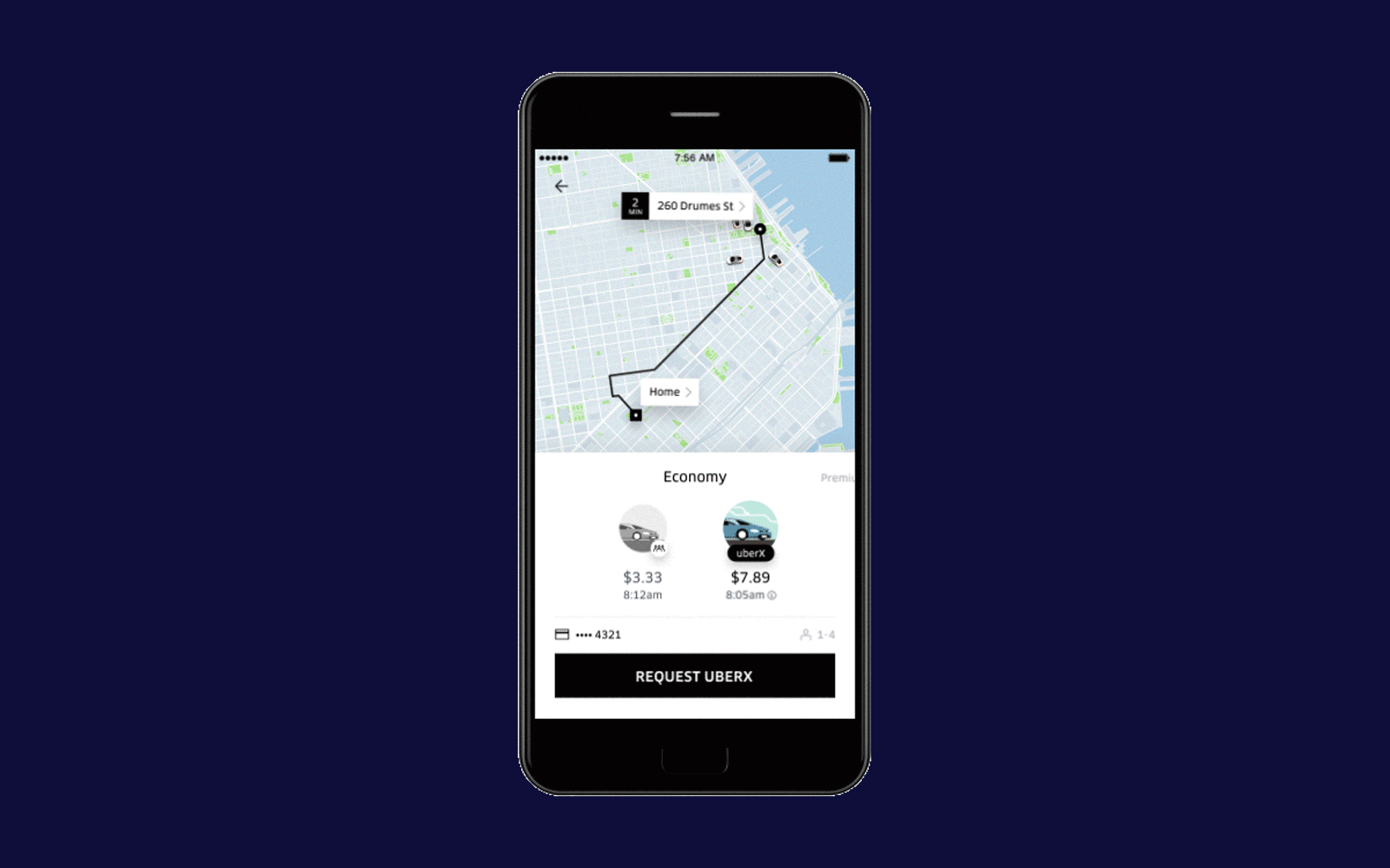 Uber app design