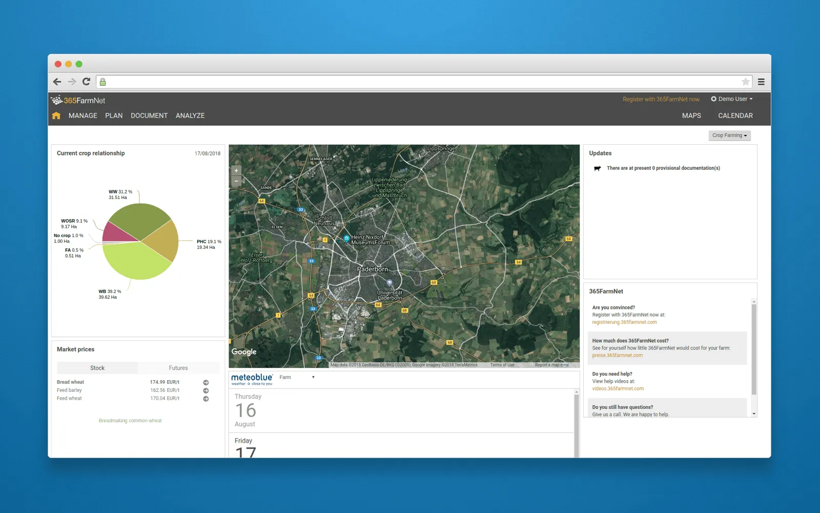 A smart farming software platform to help entrepreneurs manage their farms via mobile or desktop