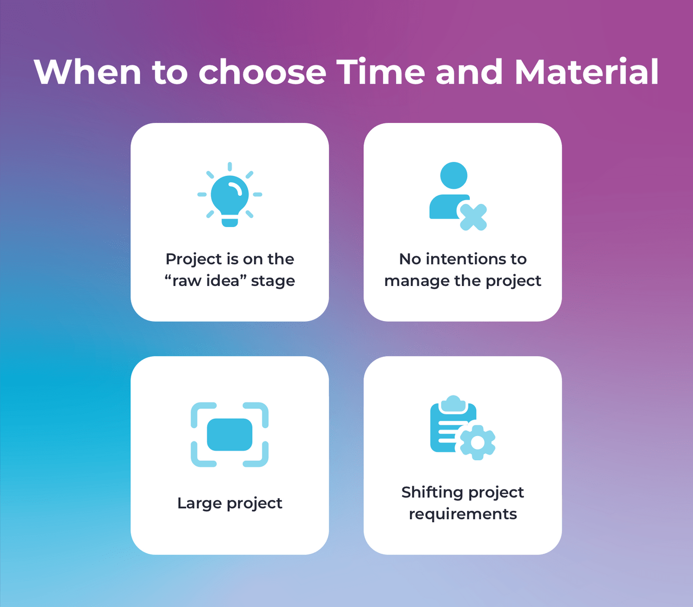 When Time and Material is better than a dedicated team?