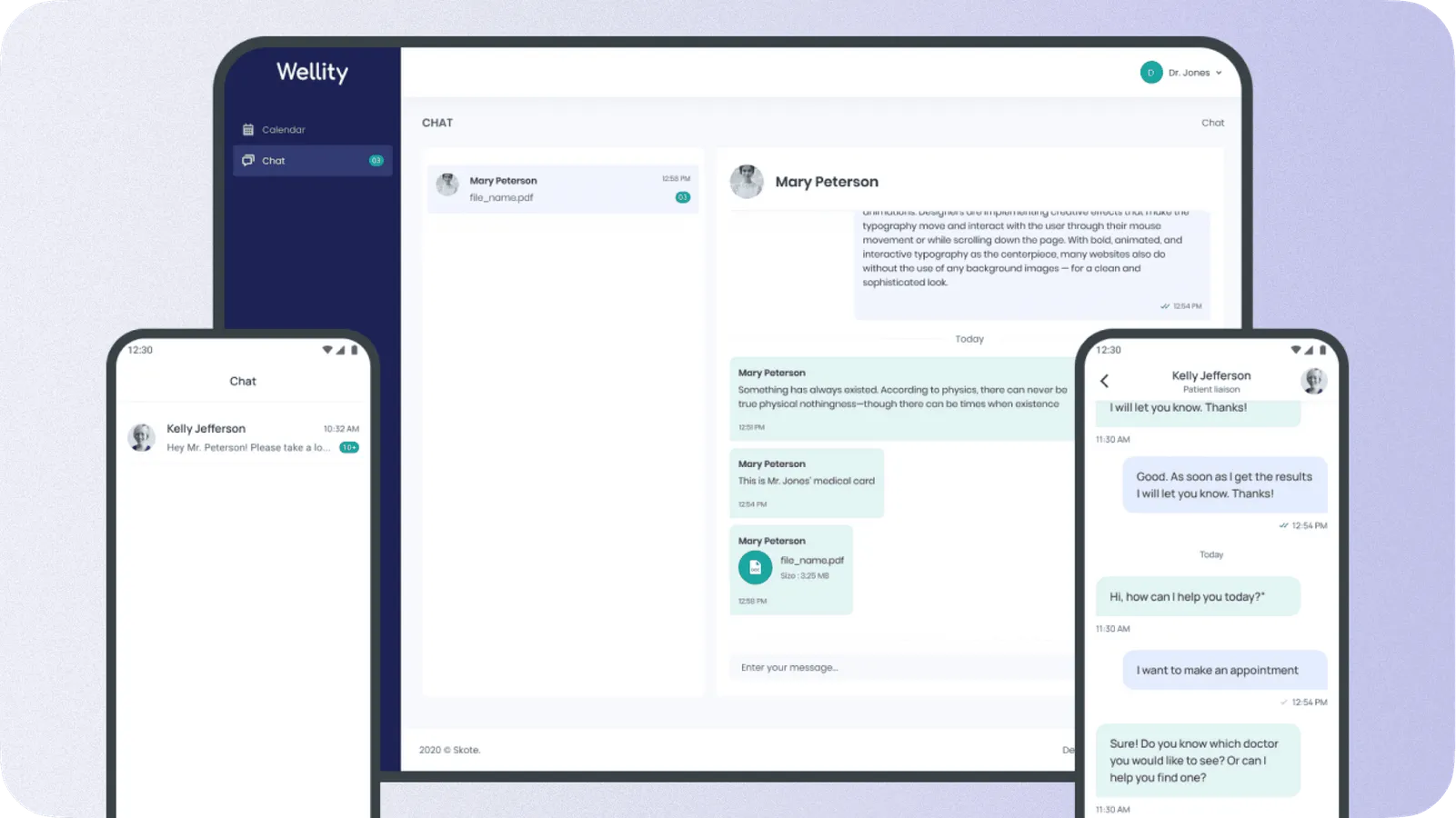 Chat module in healthcare apps