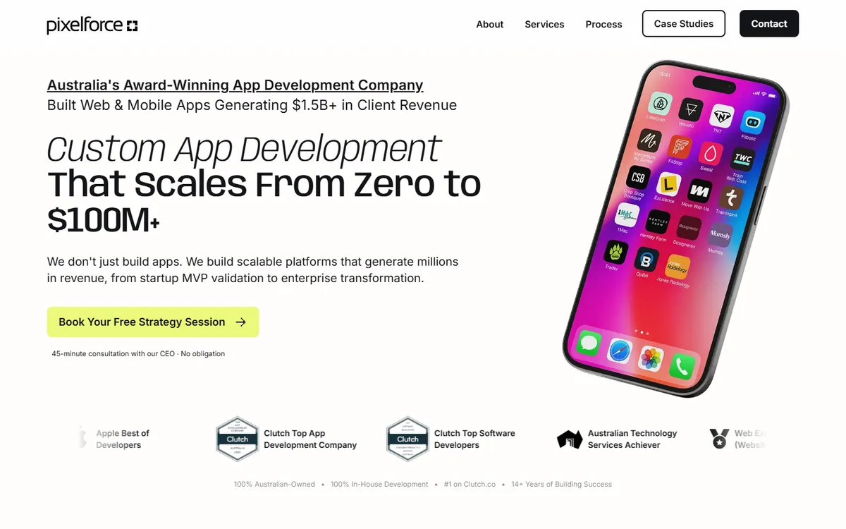 PixelForce mobile app development company in Australia