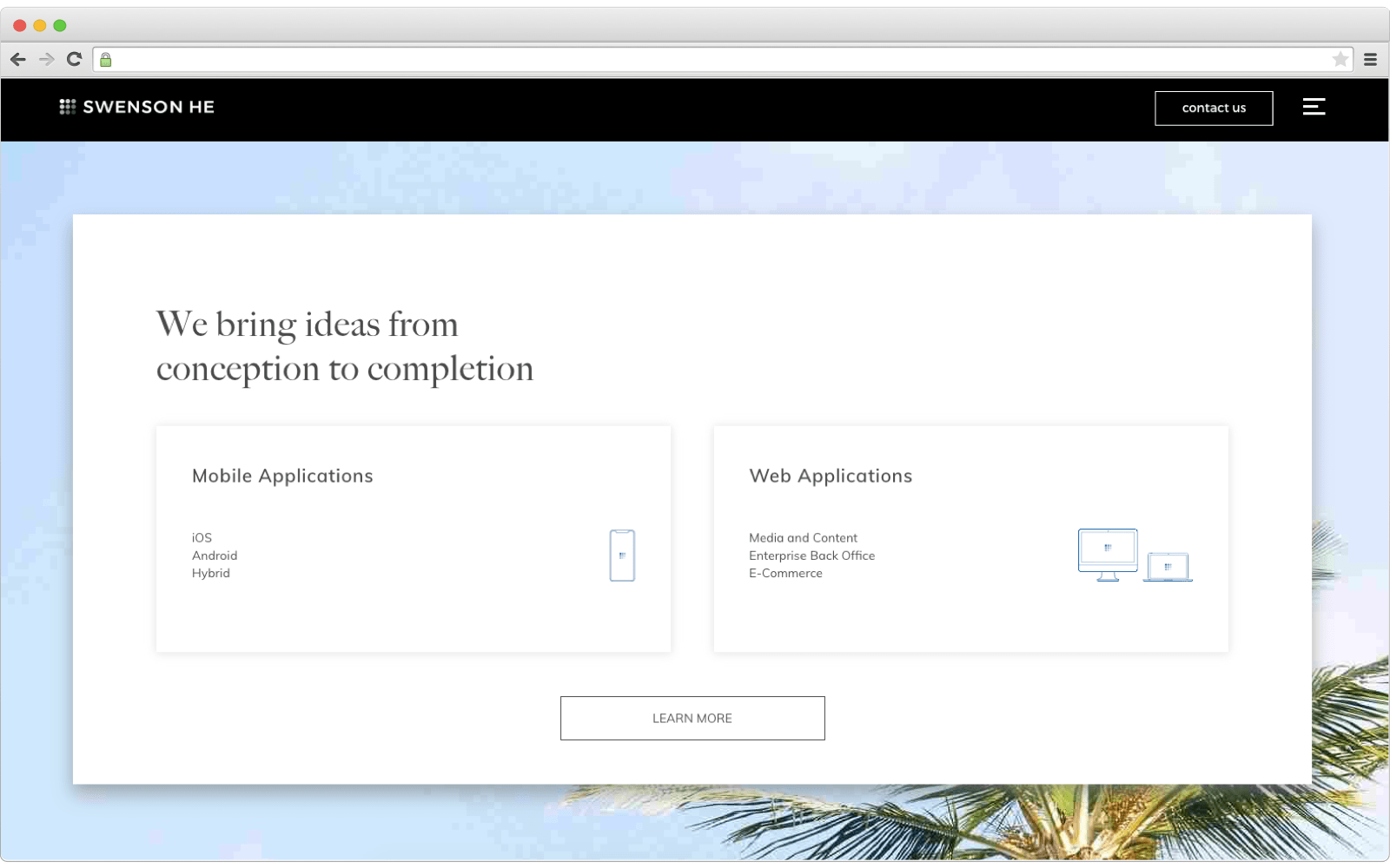 Ecommerce development company: Swenson He