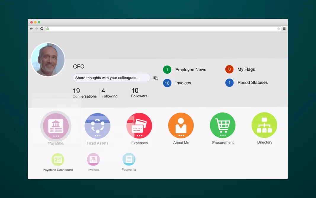 How Oracle ERP system interface looks like