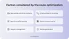 What factors route optimization APIs consider?