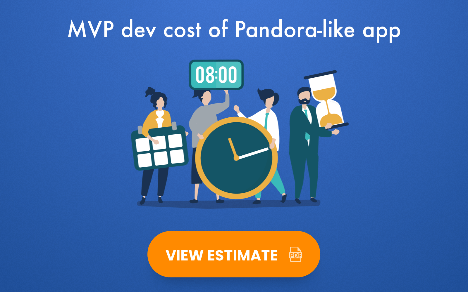 Pandora app development cost by features