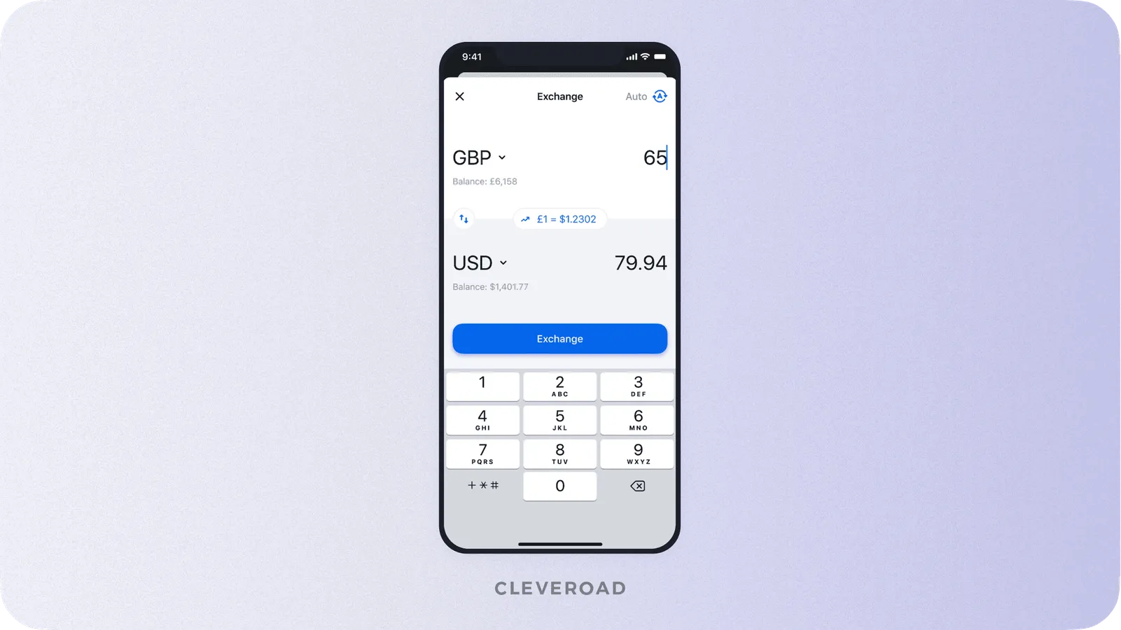 Currency converter in Revolut