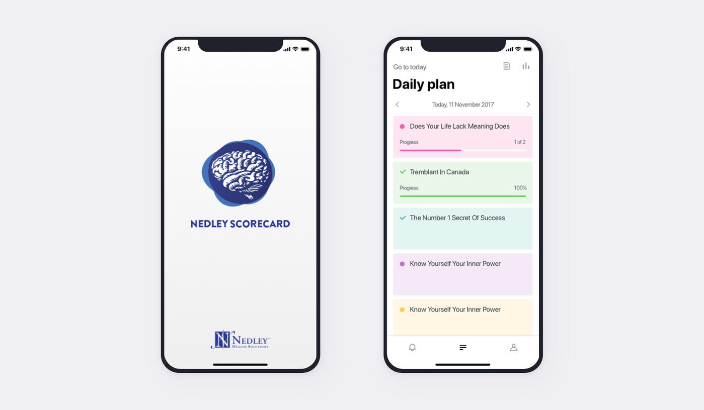 Needley Scorecard iOS interface