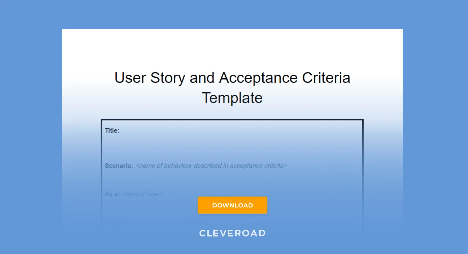 Acceptance criteria template