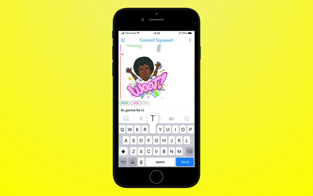 Add chatting feature to create an app like Snapchat
