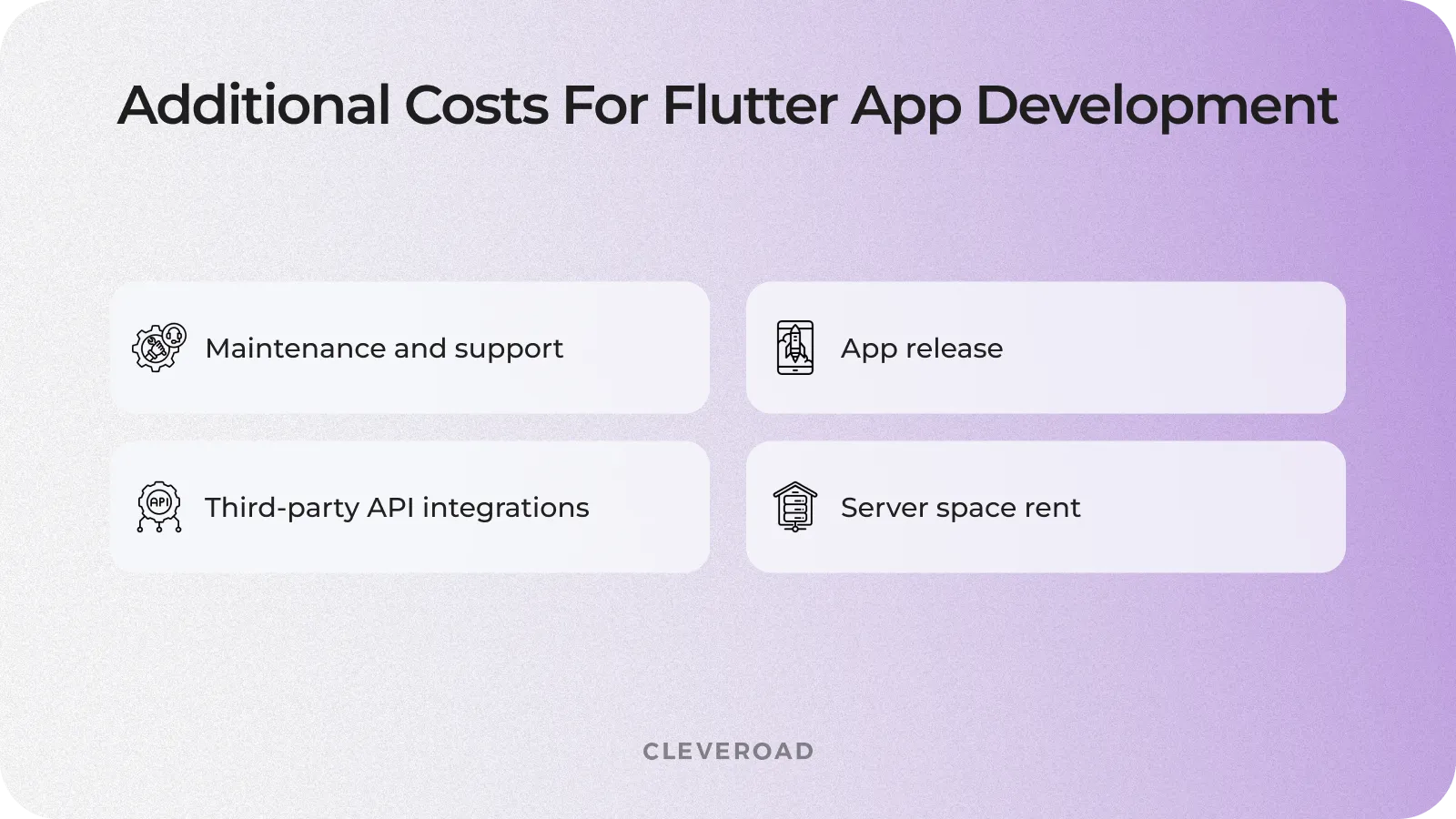Additional expenses for Flutter app