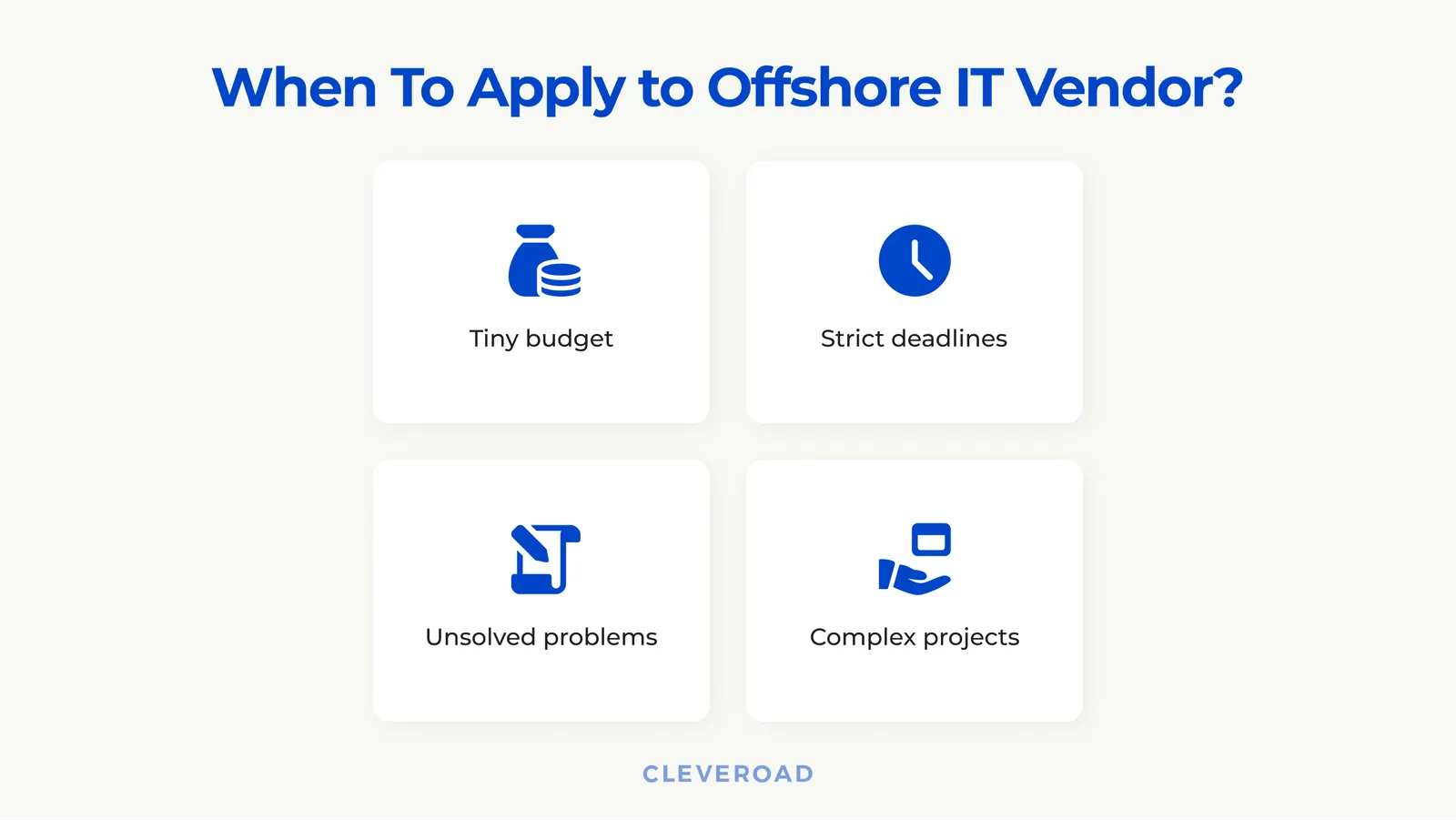 When to apply to a vendor?