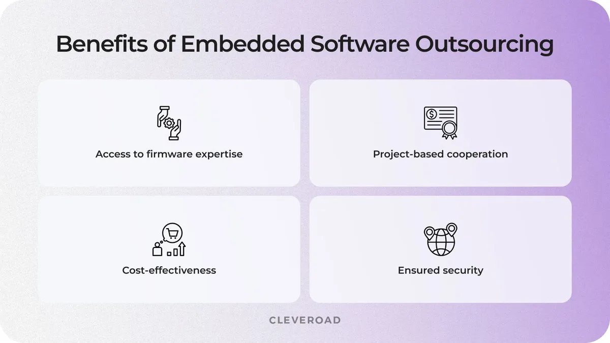 Advantages of embedded software outsourcing