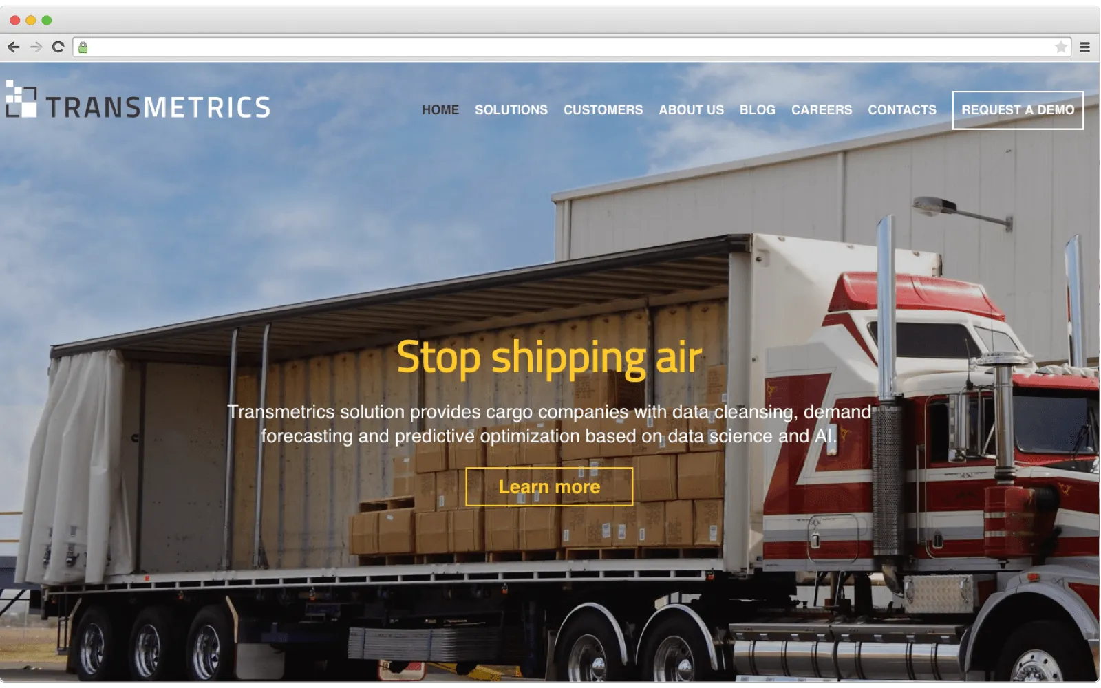 AI in logistics. Transmetrics