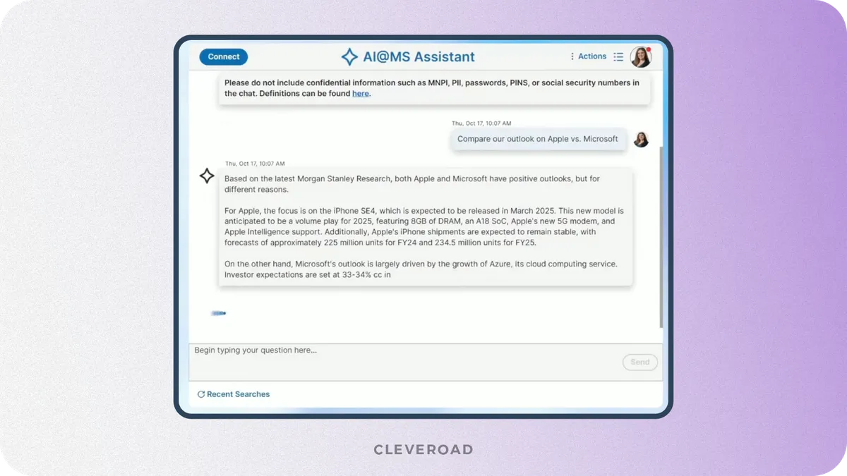 AI @ Morgan Stanley Assistant