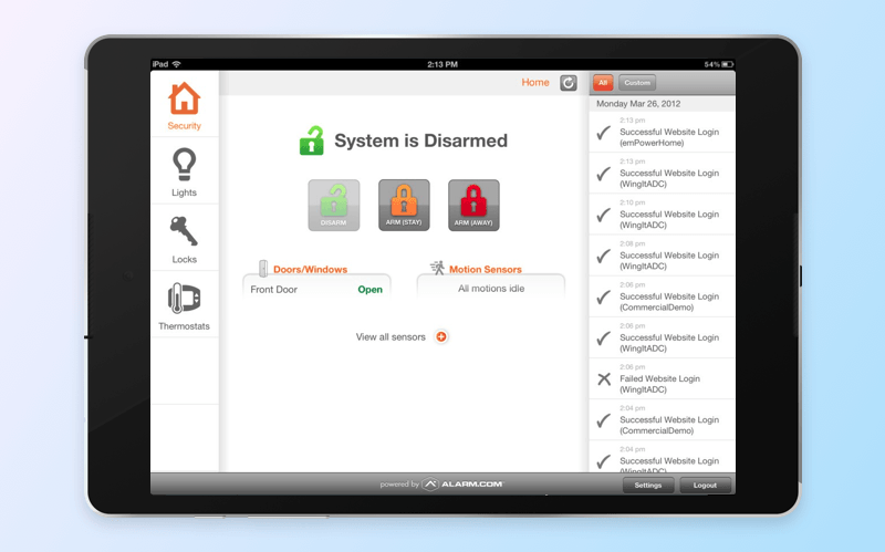 Alarm.com app: feel safe with this app Alarm.com app: feel safe with this app