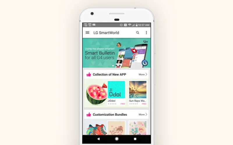 Alternative Google Play store: LG SmartWorld