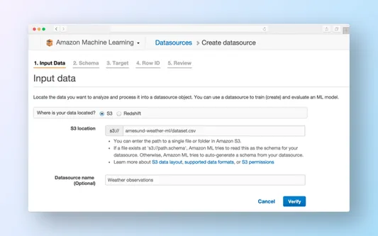 MlaaS market: Amazon machine learning platform