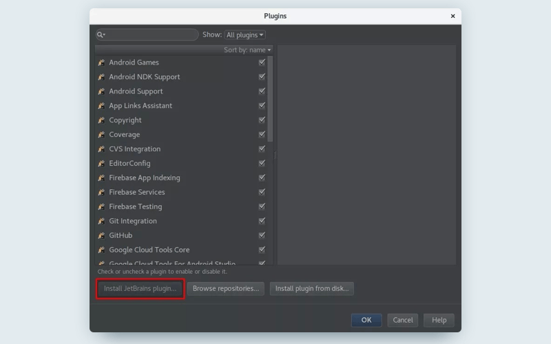 Android Studion with Kotlin: Install JetBrains plugin