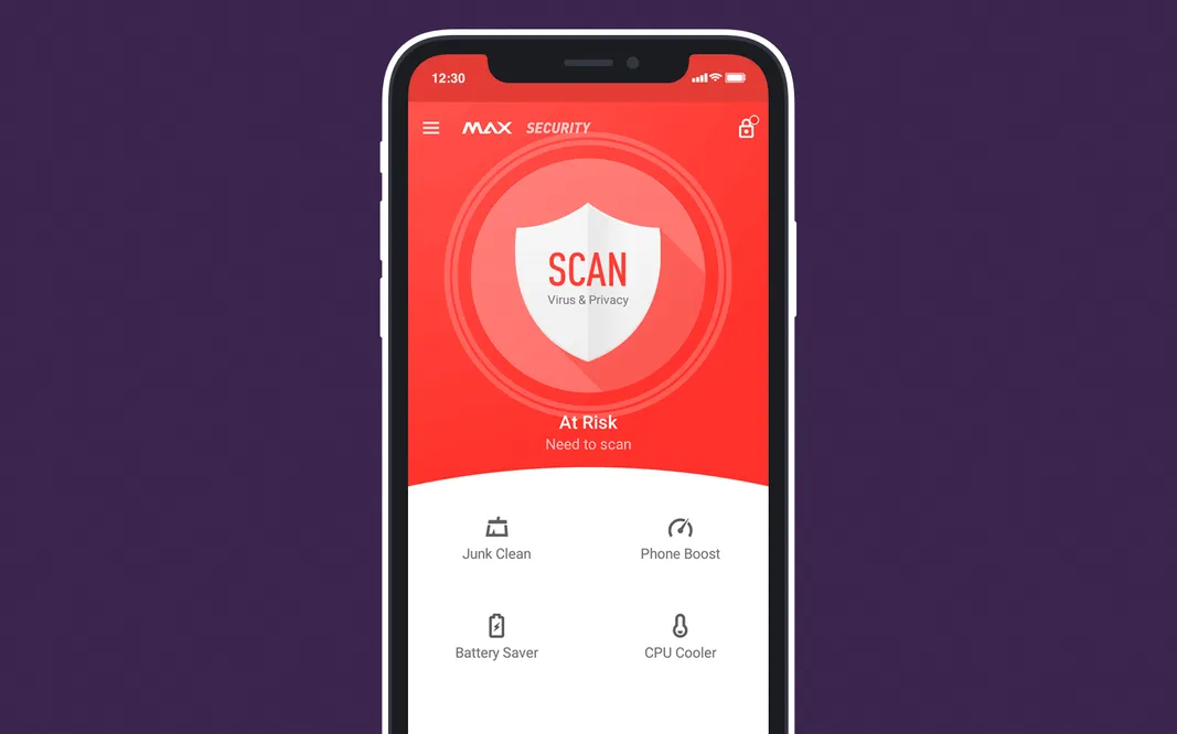 Antivirus in phone cleaner app