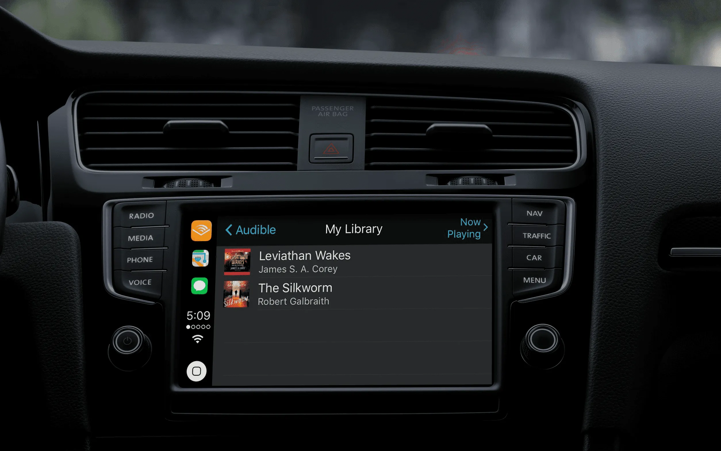 Apps supported by apple CarPlay: Audible