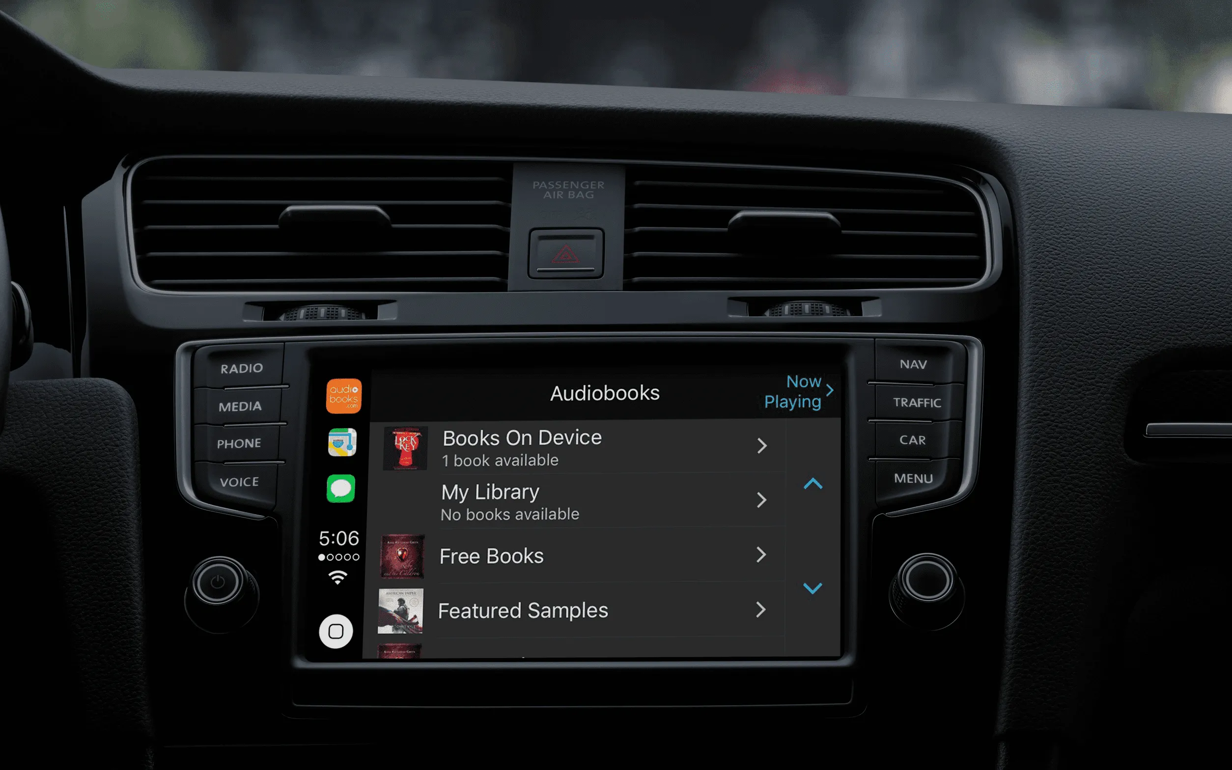 Apps supported by apple CarPlay: Audiobooks
