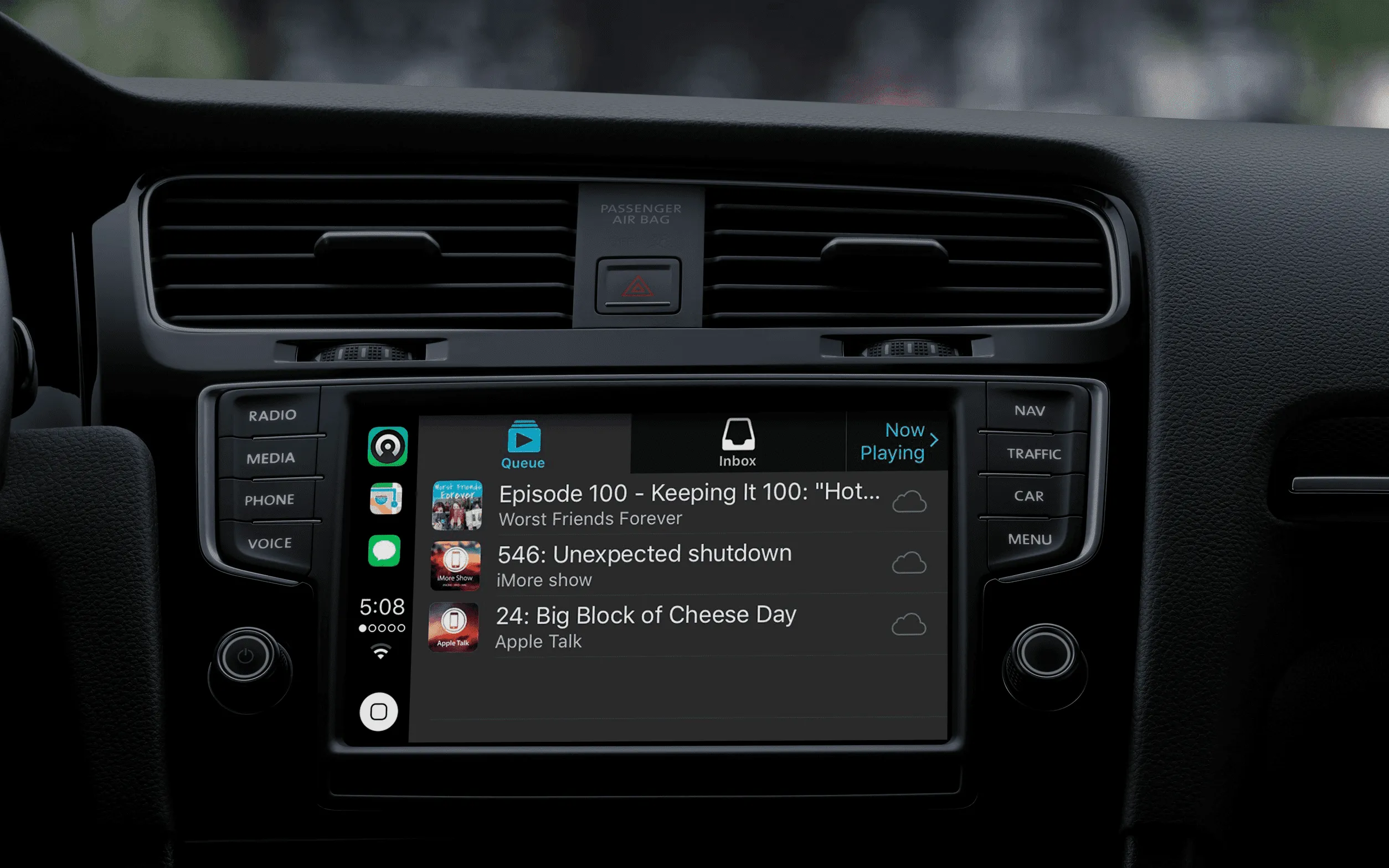 Apps supported by apple CarPlay: Castro