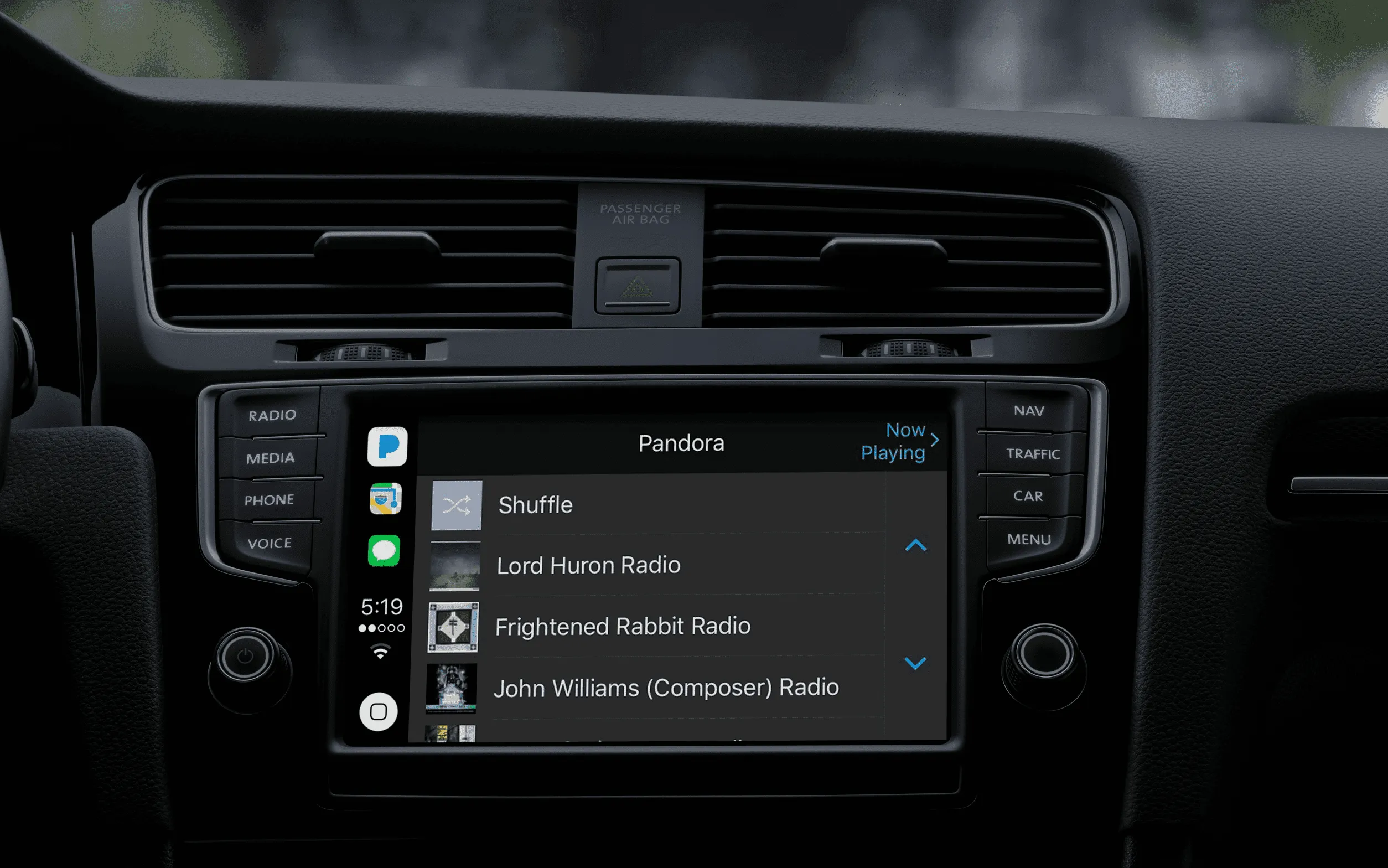 Apps supported by apple CarPlay: Pandora