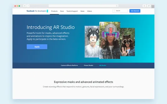 AR studio camera effects platform