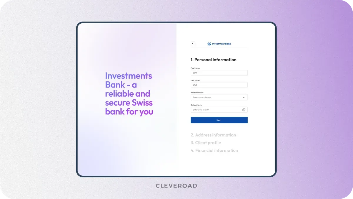 Authorization feature for FinTech app