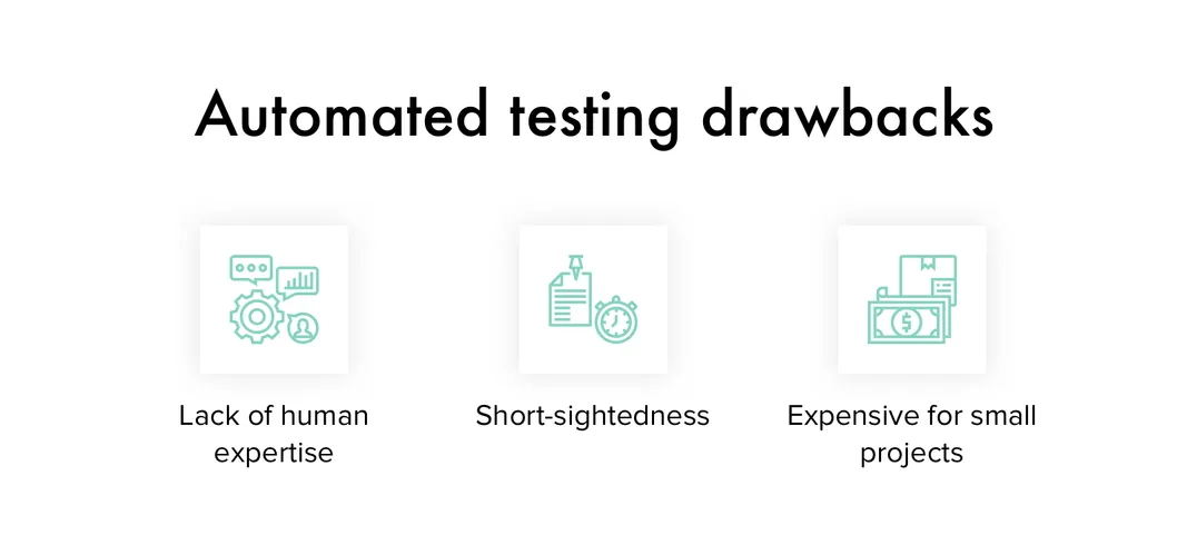 Automated testing drawbacks