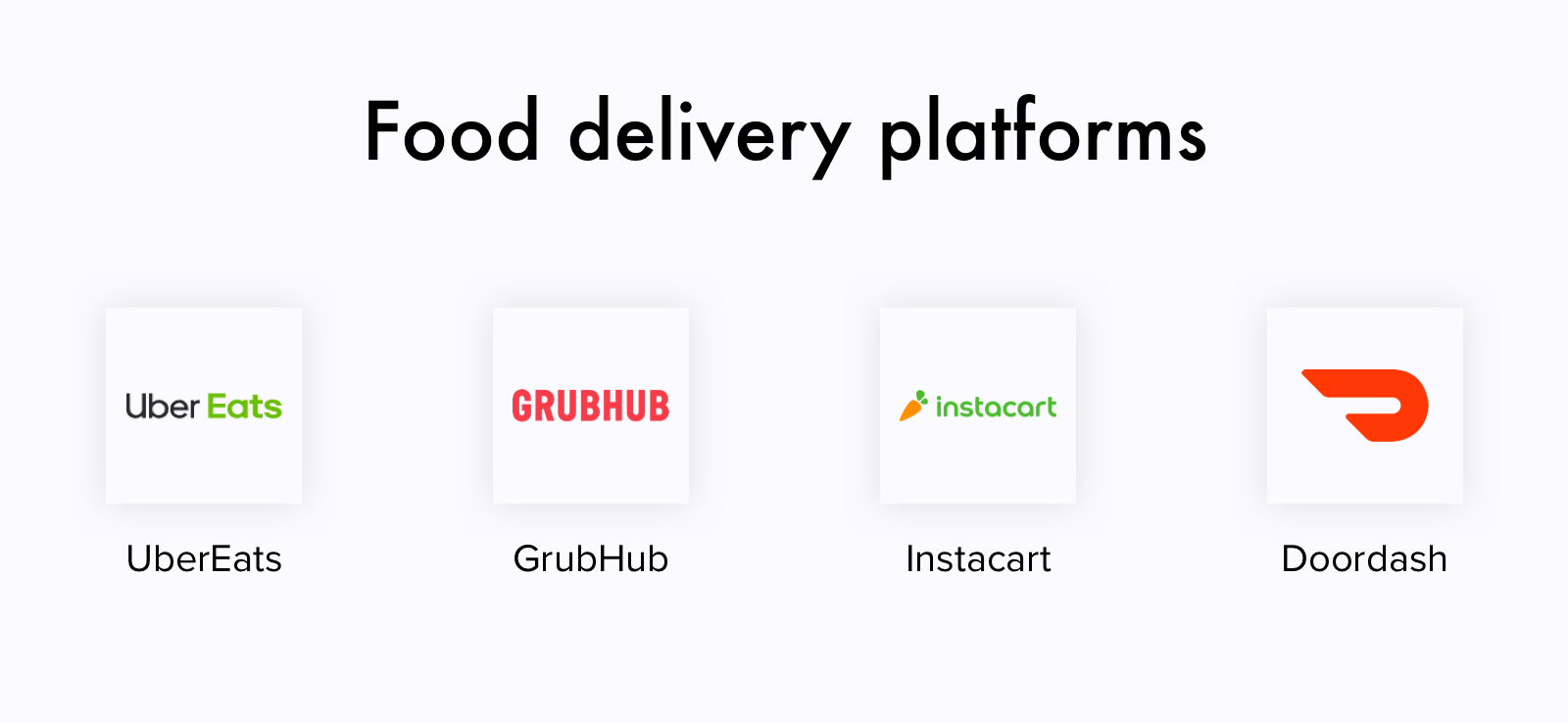Food delivery platforms