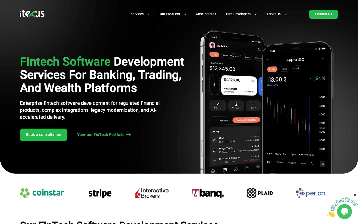 Itexus banking software development company